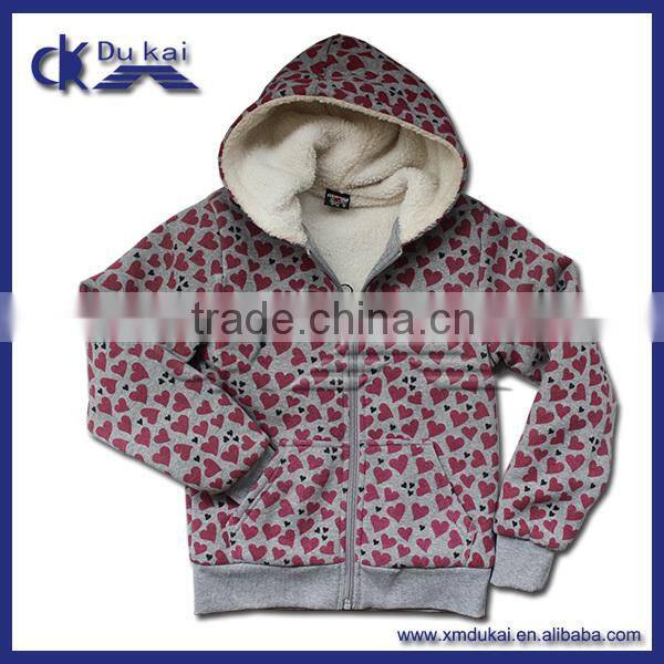 children's hoodies sweatshirt with berber fleece lining