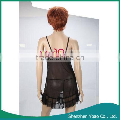 Wholesale Sexy Lingerie Overskirt Black With Yellow