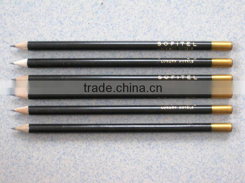 7" standard size round shape 2.0mm HB lead promotion hotel pencil sharpened with dipped end