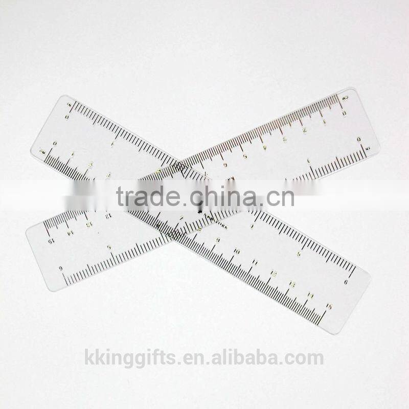 Promotional gifts drafting supplies 15cm plastic scale ruler with own design