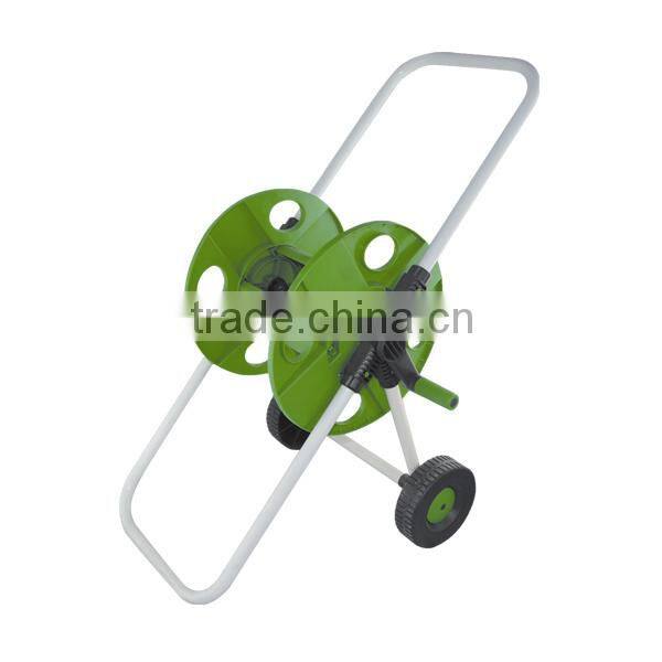 Mini hose reel, 10 meter hose 3/8" with spray gun and pipe accessories