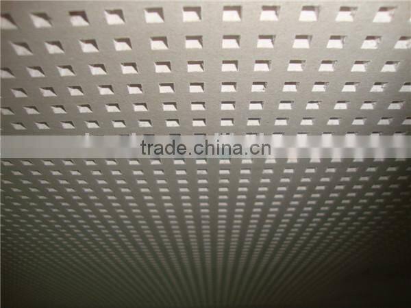 perforated plasterboard with round hole