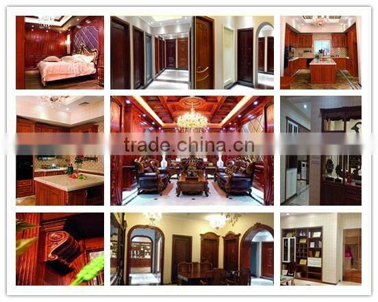 Entry Door solid wood door with glass simple design YHD-1610