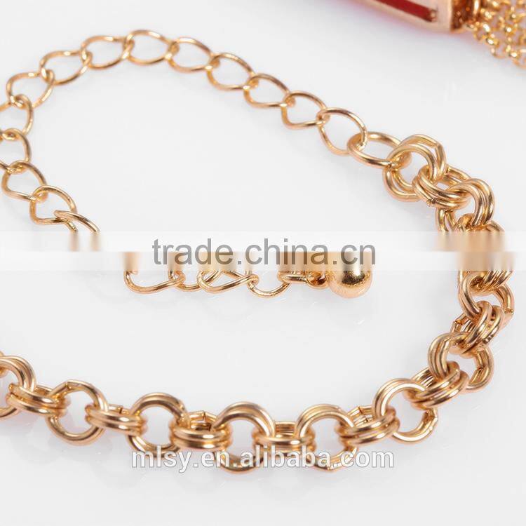 Beautiful women Chain copper Color Pearl ornament aluminum chains Brightness F1-80037
