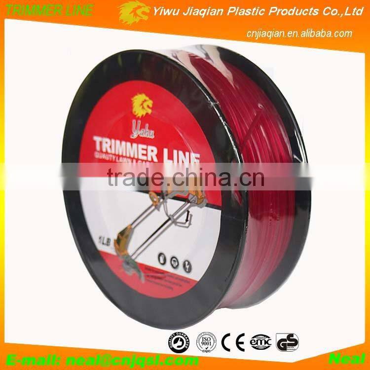 Good Quality Grass Trimmer Accessories 1LB Rose-red Color Triangle Shape Brush Cutter Line Nylon Grass Trimmer Line