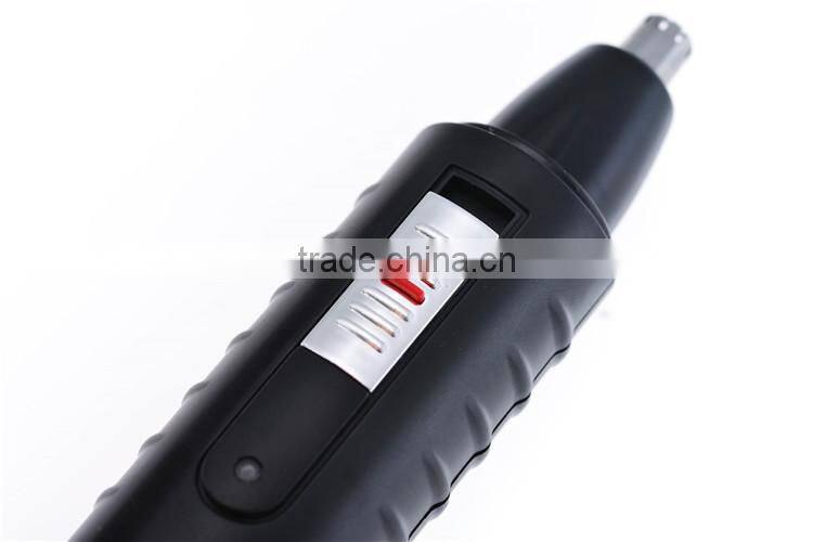 Nose ear facial hair trimmer with vortex cleaning system