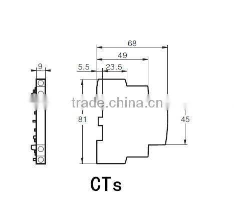 O+F 1NO+1NC CT series sliver electrical household auxiliary ac contactor