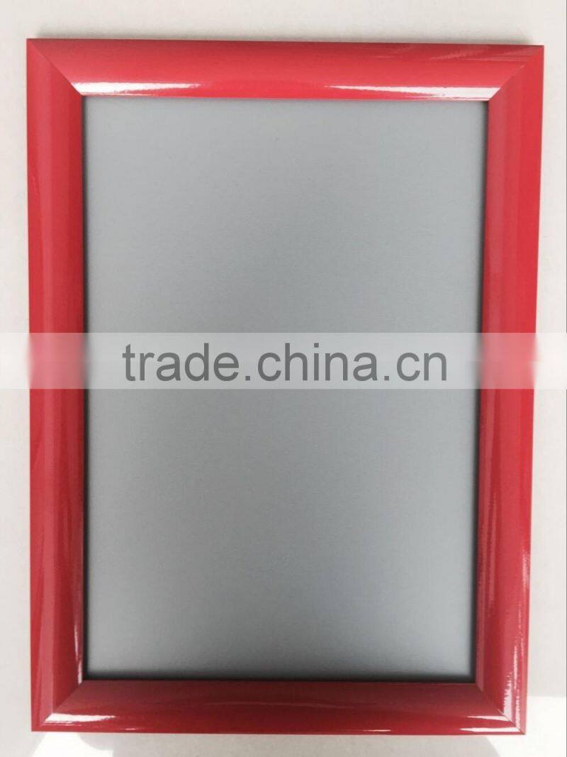 Advertising aluminum wall hanged photo frame red poster frame moulding
