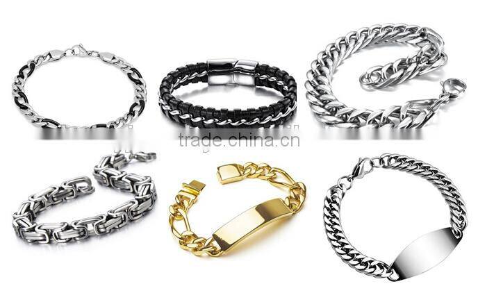 top selling Cheap engraved stainless steel boy hand bracelet