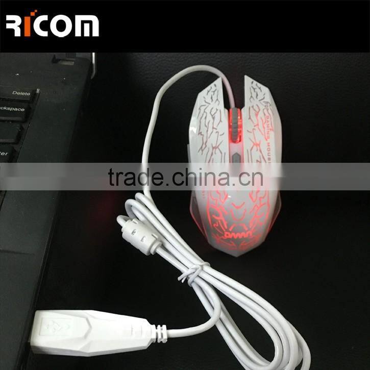 Hot Changeable colorful breath lamp drivers usb 6d gaming mouse