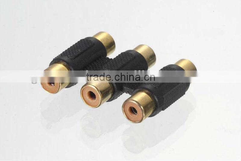 3rca female to 3rca female adapter