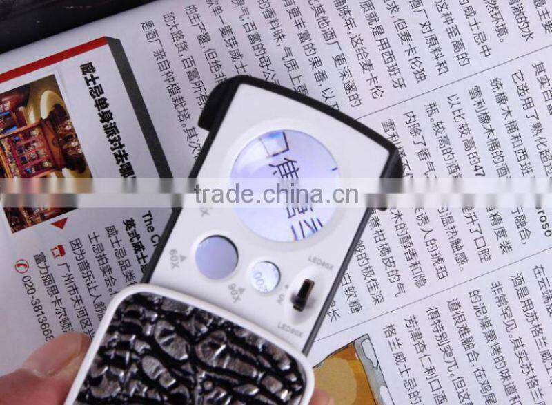 30x/60x/90x currency detecting/ Currency Function Pocket Magnifier