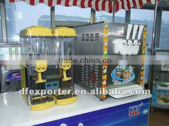 Soft ice cream display cart