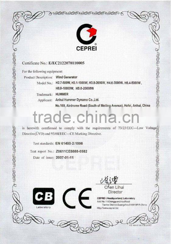Alibaba recommed 500w power generator dynamo alternative energy small windmill dynamo all over the world