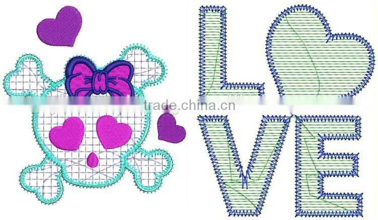 Blue Plush Cover Peace Embroidered Notebook with Elastic Bands Enclosure