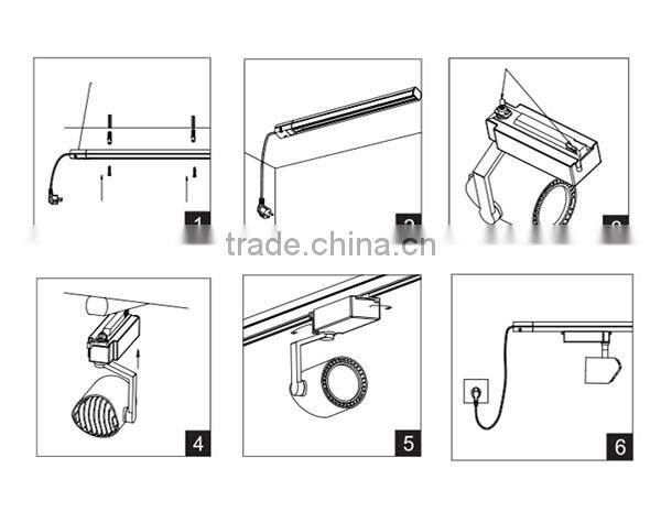 Dimmable 30w35W 40w cob track light led