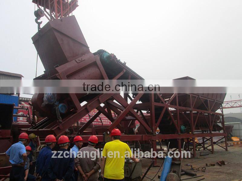 portable concrete mixer machine,mobile type concrete batching plant 25-75m3/h
