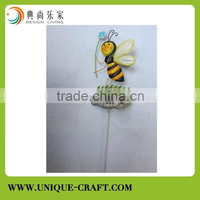 New product metal bee stick garden decorations