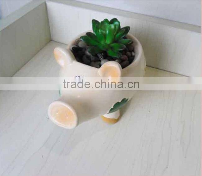 ceramic piggy shape indoor flower pot