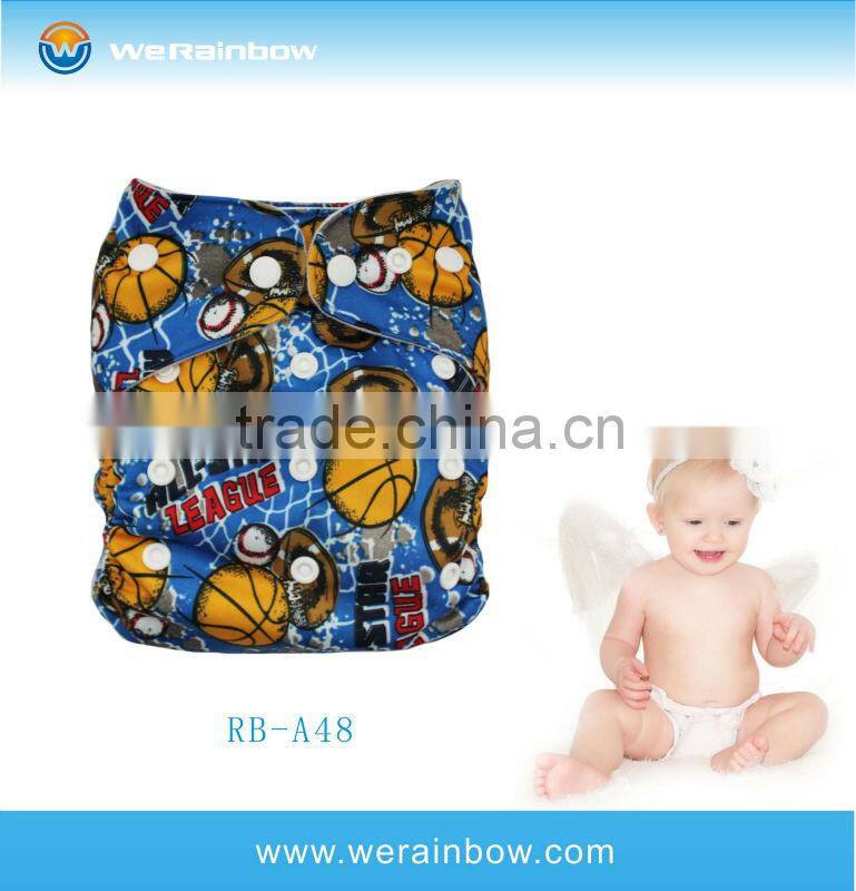 Wholesale Custom Printed Cartoon Cloth Diaper Baby Diapers