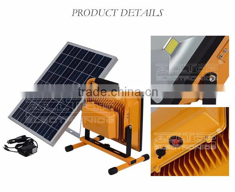 50w portable outdoor movable solar rechargeable led flood light
