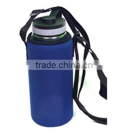 Neoprene Water Bottle Carrier with Shoulder Strap