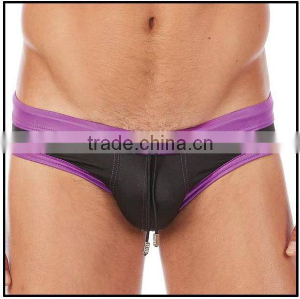2014 mens swimwear solid color silky cozy nylon fabric sexy swim brief men full sexy photos