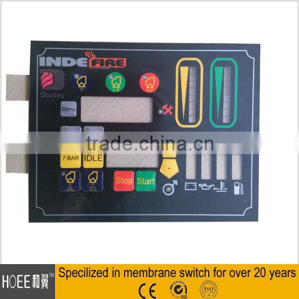 colorful plastic nameplate tactile buttons multi-color graphic overlay