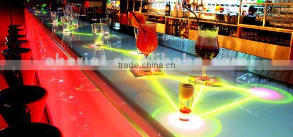 Chariot Hot product glass interactive table bar colorful circle effect