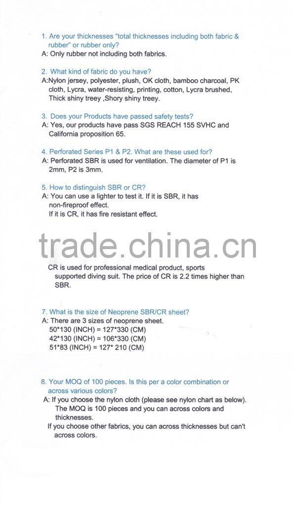 3mm neoprene ankle and wrist weight material neoprene support