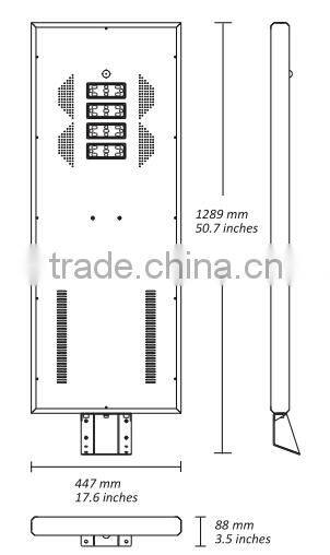 Singapore, 50W, All-In-One Infrare Sensor Solar LED Streetlight, LG LEDs, integrated Infrare Sensor Solar LED Street Lamp