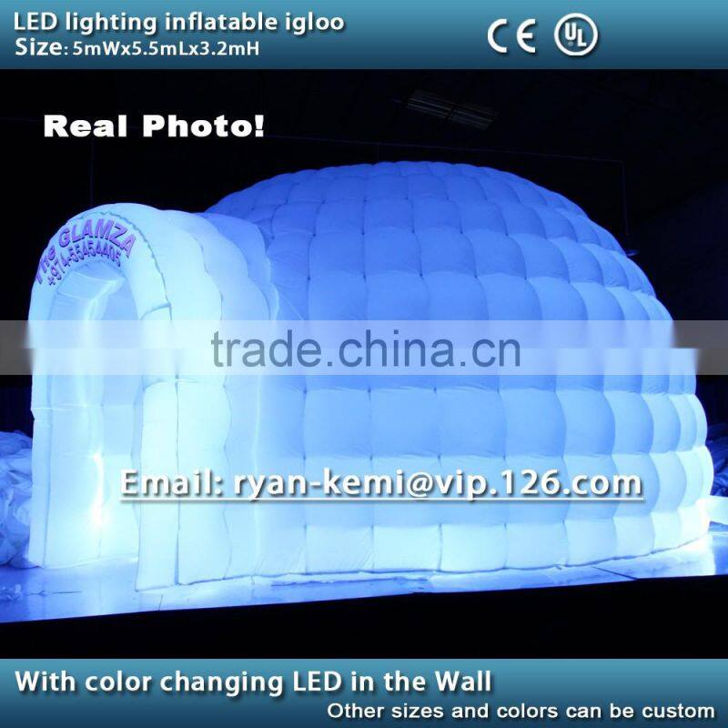 inflatable dome tent with LED inflatable igloo tent with LED inflatable party tent with LED
