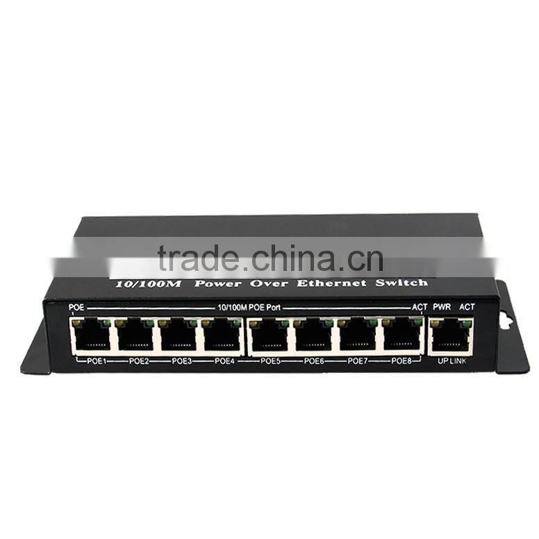 IEEE802.3af 48v 2.5a 8 port poe switch for CCTV security system