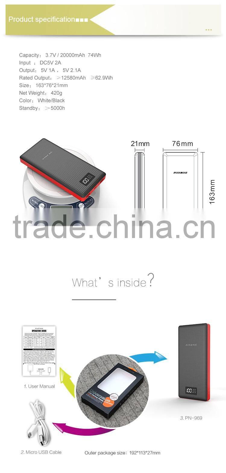 2016 high quality design larger capacity power bank