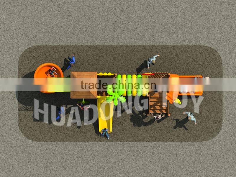 wooden playground used school outdoor,Children's slide amusement equipment