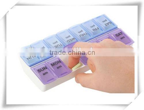 Hot sales colored PP plastic case portable Pill Box