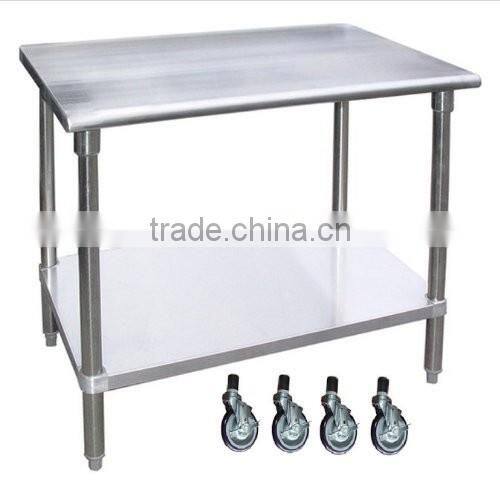 Stainless Steel Food Prep Worktable with Wheel