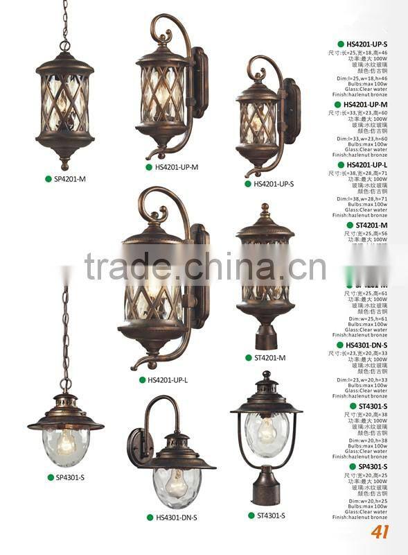 Classical outdoor wall led light,solar garden path lighting