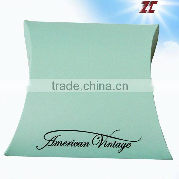 Blue Foldable Paper Pillow Box of Display Box for Display Factory Direct Sale