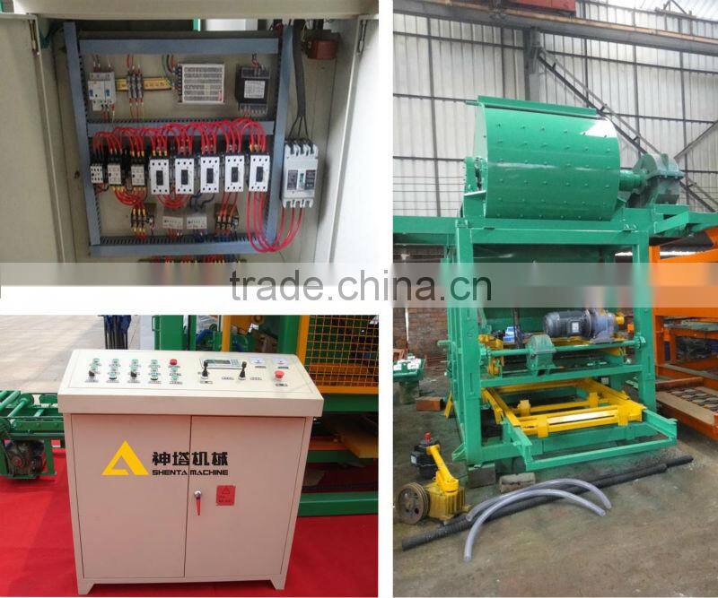Low investment! PLC controller! Shenta QTJ4-18 automatic concrete block making machine price in india
