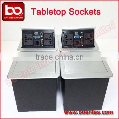 Aluminum Wire Drawing Hydraulic Pop Up Power Socket/ Multifunctional AV Power Outlets