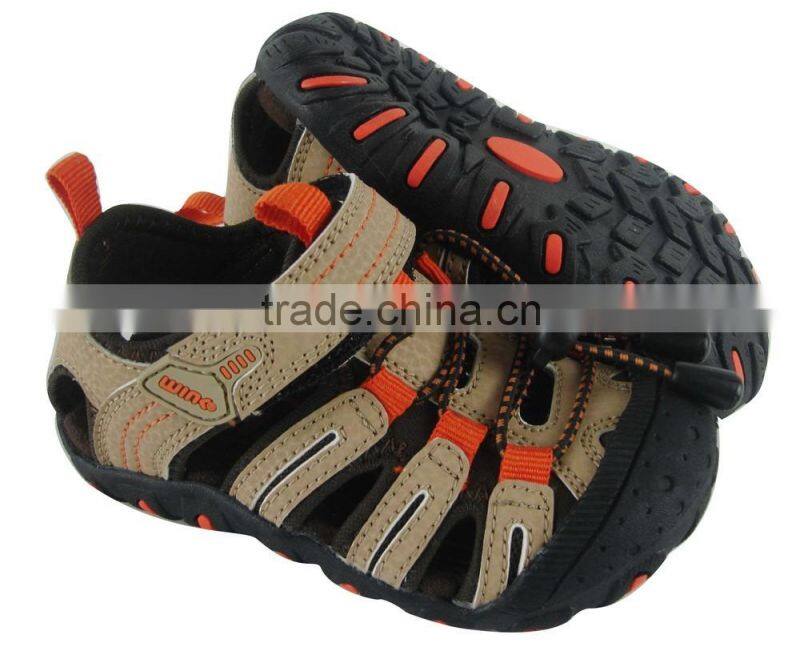 2015 hollow out sports kids sandals china with lace-up