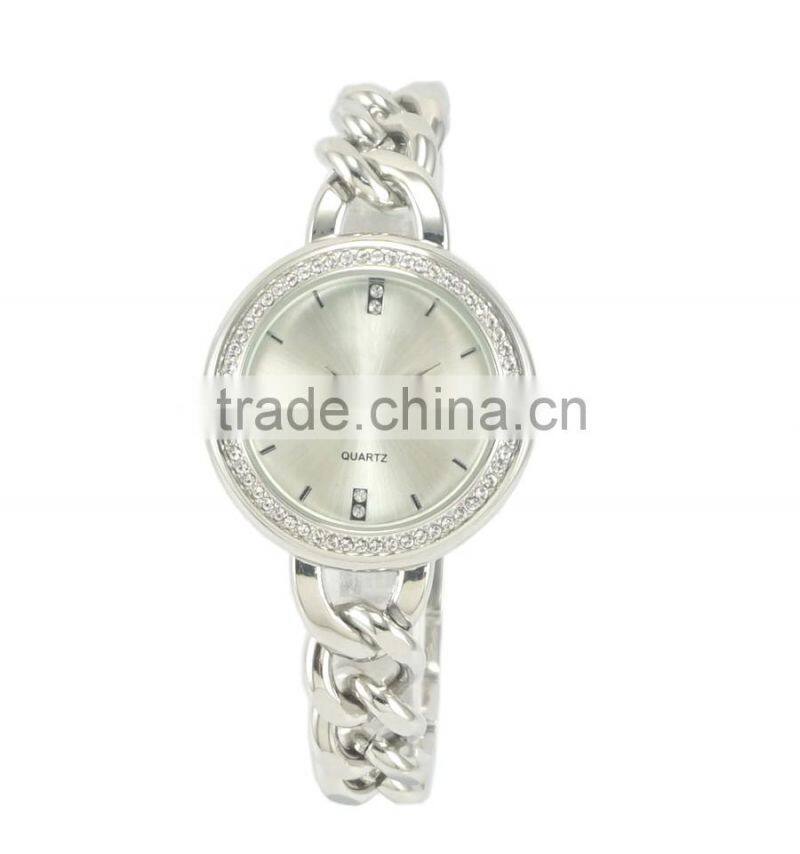 Women's elegant chain bracelet quartz three colors good plating custom made watches