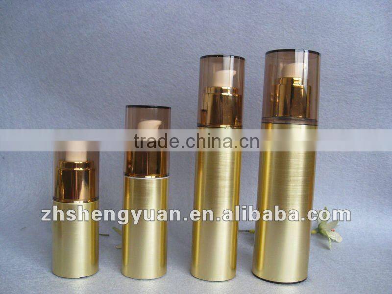 Plastic airless cream jars and lotion bottles