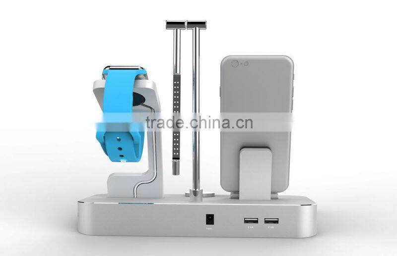 Made for Apple Watch Stand Charging Dock,Aluminum Charging Holder for Apple Watch Stand and for iPhone