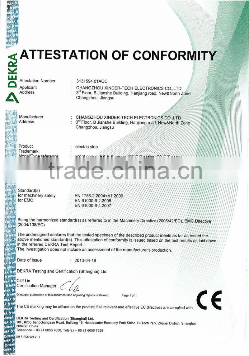 CE Manual Step for SUV and caravan
