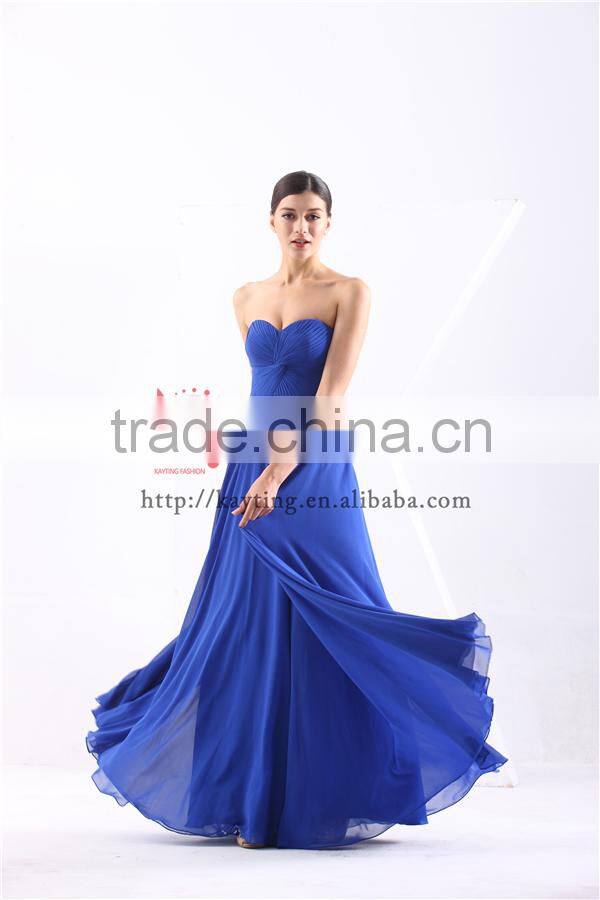 New Arrival Sexy Off Shoulder Fashion Royal Blue Bridesmaid Prom Dress 2015