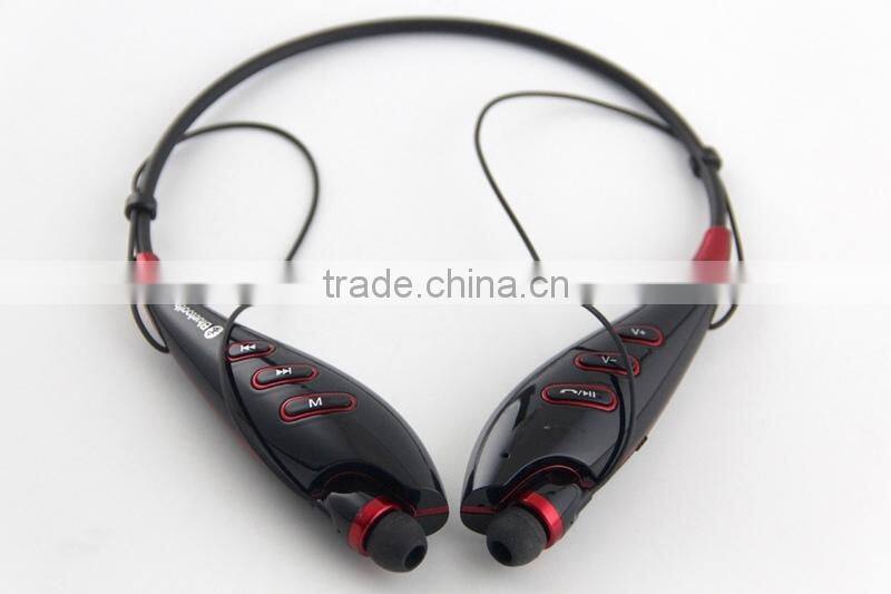 Hbs-740 Wireless Music A2dp Stereo Bluetooth Headset,Universal Vibration Neckband Style Headphone Earphone for iPhone6 6S 5S 5C