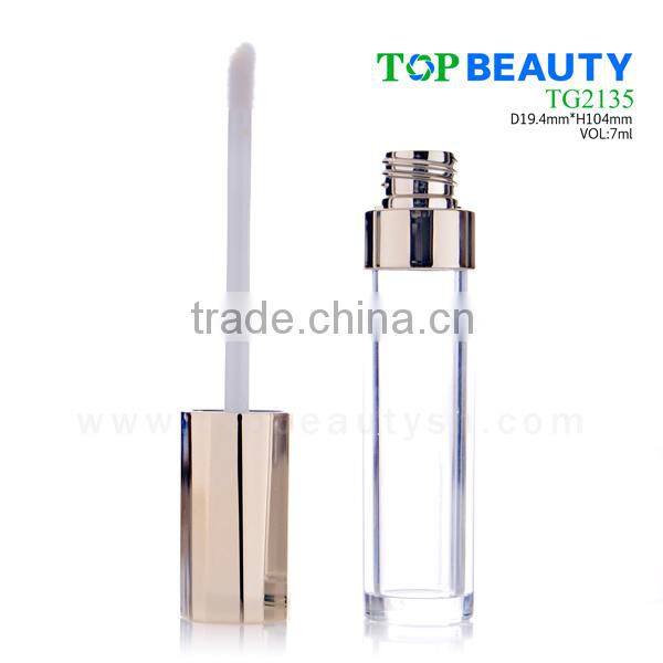 TG2135- 7ml Round Clear Plastic Empty Lipgloss Container