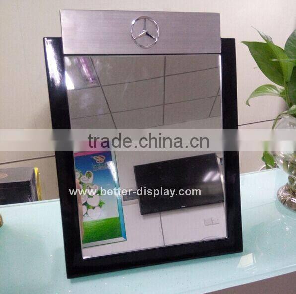 custom acrylic Benz plastic hand carved mirror frames for Benz